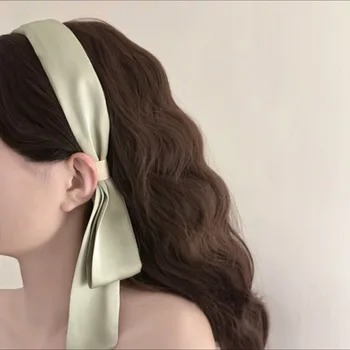Stranski Lok Darkice Hairbands korejski Pribor za Lase Barva Saten Trak, Širok Trakovi Žensk Glavo Hoop Ličila Pokrivala