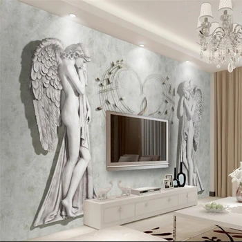 beibehang Evropske angel TV ozadju stene fresco po meri, velika zidana svila svila ozadje de papel parede par quarto