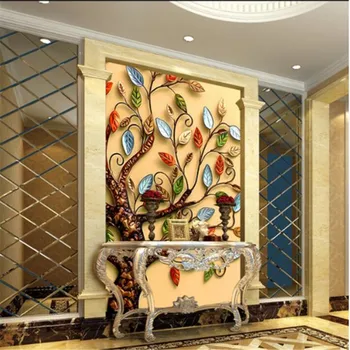 beibehang ozadje zlato bogatih denarnih krava hodnik, oljna slika, dekorativne luči 3D veliko steno stensko ozadje Moderno slikarstvo