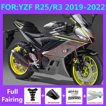 NOVO ABS Motocikel Vbrizgavanje oziroma obrobe za Vgradnjo, primerna Za YZF R25 R3 r25 r3 2019 2020 2021 2022 Karoserija Fairings kompleti komplet srebrna