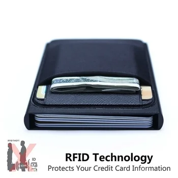 Moški Poslovnih Aluminija Denarnih ID Imetnik Kartice RFID Blokiranje Majhen Kovinski Denarnice Kovanec Torbici kartico primeru kreditne kartice denarnice rfid denarnice