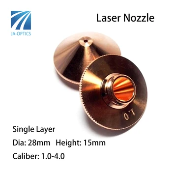 JA-OPTIKA Redno CO2 Laser Šobe Dia 28 mm enoslojni Fiber Laser Šoba za Fiber Laser rezalni Stroj