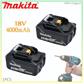 18V 100% Prvotne Makita 4.0 Ah BL1830, Polnilne, električno Orodje, Baterije Z LED Litij-ionska Baterija BL1860B BL1860 BL1850 4000 mah