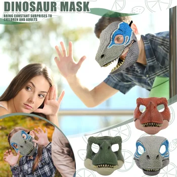 Halloween 3D Dinozaver Masko Vlogo Igrajo Rekviziti Uspešnosti Pokrivala Raptor Dinozaver Dino Festival Karneval Darila