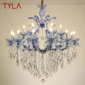 TYLA LuxuriousCandle Neodvisno Lučka Evropski Stil Kristalno Lučka Umetnosti Dnevna Soba, Restavracija Villa Stopnišče Stavbe za Obojestransko tiskanje