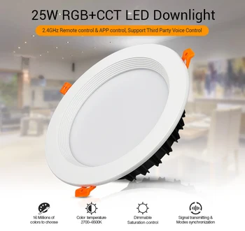 Miboxer FUT060 LED Downlight 25 W 24W RGB+SCT AC 110V-220V Notranji Panel osvetlitev spot led luči stropne luči luces led lučka