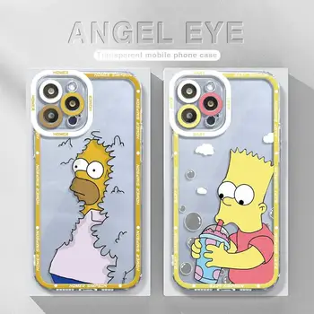 Bart Homer Simpson Jasno, Angel Eye Ohišje Za Samsung Galaxy S21 S22 S10 S20 FE Ultra Opomba 10 Lite Plus A10 A50 A30 A20s Pokrov