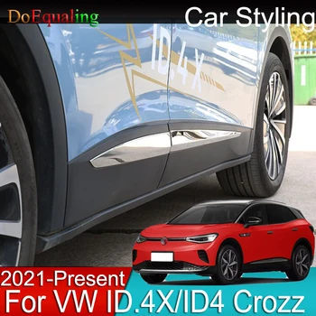 Za Volkswagen VW ID.4 Crozz X 2023 Vrata Avtomobila Telo Trim Trak Svetlo Anti-scratch iz Nerjavečega Pribor Pokrov 2021 2022