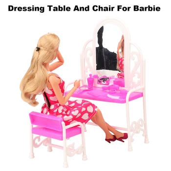 Barwa 12 Kos 11.5 cm Za Barbie Lutka Nov Modni Dodatki Toaletno mizico In Stol 10 Hišna Dodatki za Punčke(NI Lutka）