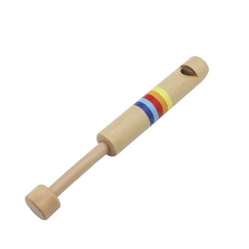 2PCS Otroci Potisnite Lesene Srčkan Flavta Piščalka Glasbeni Instrument Začetku Izobraževalne Igrače Otrok Občutljivo Obrti Lepa Božična Darila