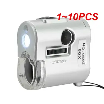1~10PCS Ročni Povečevalno Steklo, Mini Žep Mikroskopom Loupe UV Valuti Detektor Zlatar Lupa Z LED-Lučka MINI