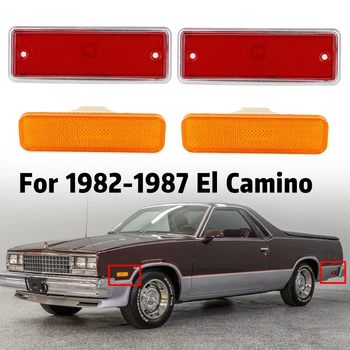 4pcs Sprednji in Zadnji Strani Marker Objektiv Svetlobno Lupini Kritje za Chevy El Camino GMC Caballero 1982 1983 1984 1985 1986 1987