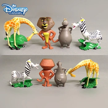 4pcs Disney Film Madagaskar Živali Lev, Zebra, Žirafa Anime Zbirka Številke Kawaii Risanka Cosplay Model Lutke Otroci Darila
