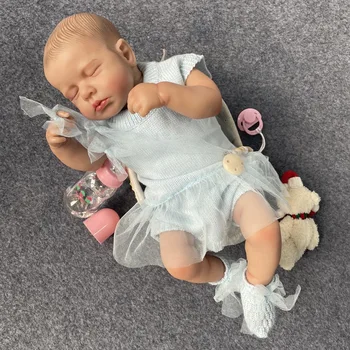 50 CM Končal Prerojeni Baby Doll LouLou Spalna Veren Novorojenčka 3D Kože, Ročno izdelanih Igrač Slika Darilo za Rojstni dan Za Dekleta lol