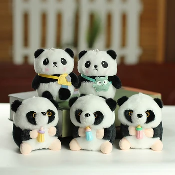 Pliš Panda Keychains Srčkan Panda Lutka Keyrings Ustvarjalne Avtomobilske Ključe Pribor Nekaj Keychains Za Vrečko Kawaii Keychain Debelo