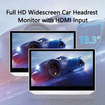 13.3-palčni Zaslon na Dotik Vzglavnik Monitor Android 9.0 12V HDMI Avto TV Igralec BT Bluetooth USB Video FHD 1080P Ogledalo povezavo