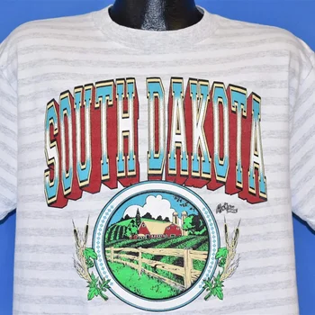 90. letih Južna Dakota Kmetiji Rdečem Skednju, Vodoravni Trak Turističnih t shirt Velike