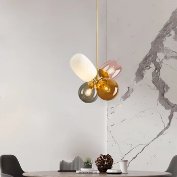 Novo Stekleno kroglo LED Lestenec Vroče razsvetljave v zaprtih prostorih