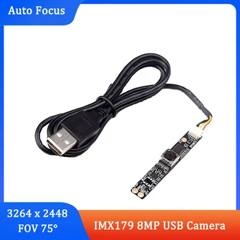 IMX179 USB Modula Kamere 8MP Samodejno Ostrenje za Določen Poudarek Video Snemanje 3264 x 2448 75° FOV za Računalnik Windows, Linux OS