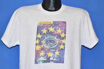 90. letih U2 Zooropa Album Cover Alternativni Rock Band Tee T-shirt