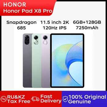 Huawei Honor Tablet X8 Pro 11.5 Palčni 2K 120Hz Zaslon IPS Snapdragon 685 PROCESOR, 4 GB 128GB 7250mAh Baterije Tablet, ki Temelji Na Android 13