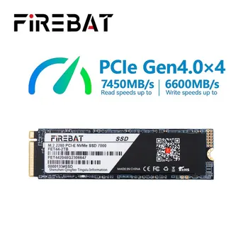 FIREBAT SSD NVME PCIE4.0 2280 512GB 1TB 2TB Notranji Pogon ssd Disk za Prenosnik Igra Namizni Prenosni Igralci M. 2