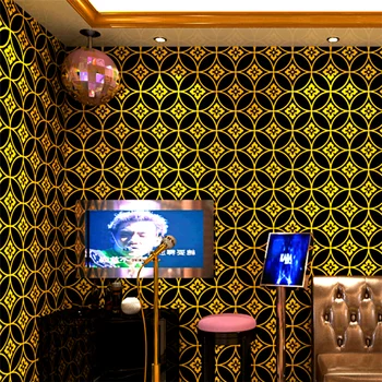wellyu Ustvarjalne karaoke dvorani utripa steno, ki zajema 3d reflektivni poseben bar temo polje hodnik, prehod v ozadju stene papirja