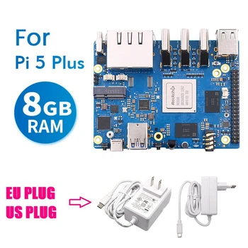 Za Oranžno Pi 5 Plus Razvoj Odbor za Vgradnjo 8GB RK3588 64Bit 2.5 G M. 2 Reža za Podporo 2230 Wi-Fi 6 BT Modul Komplet NAS Plug