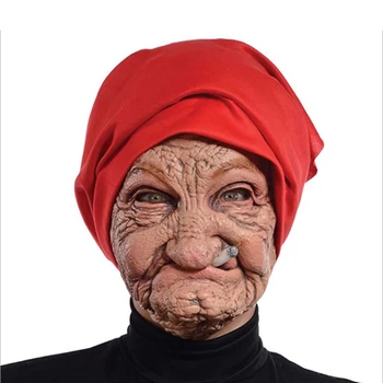 Pustne Maske Kajenja Stara Babica Maska Iz Lateksa Maske Realne Kostum Halloween Cosplay Rekviziti