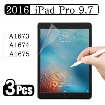(3 Paketi) Papir Kot Film Za Apple iPad Pro 9.7 2016 A1673 A1674 A1675 Mat Tablet Screen Protector