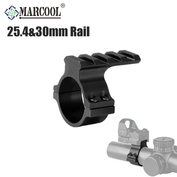 Marcool 25.4 mm in 30 mm, Puško Področje Obroč Adapter z Železniškim Red Dot Bazo 20 mm Picatinny Železniškega za Lov Dodatki
