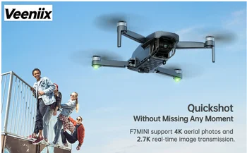 Veeniix Fotoaparat brezpilotna letala za Odrasle 4K za Noč Različico, GPS Samodejno se Vrnete, Mi Sledite, Točke, Raven 6 Odpornost proti Vetru
