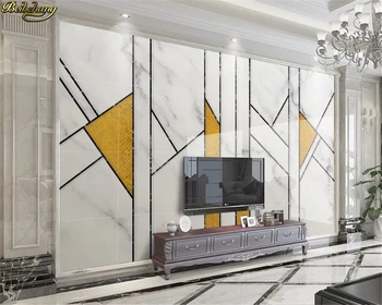 beibehang po Meri 3d ozadje sodobno minimalistično jazz bela povzetek zlati geometrijske marmorja v ozadju stene de papel parede