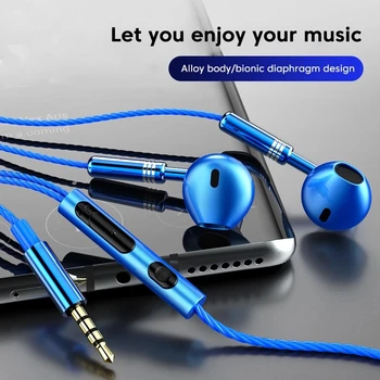 Prenosni Sport Slušalke 9d Surround Zvok Strip Slušalke Z Mikrofonom Žične Slušalke Za Žične Čepkov 3,5 mm za V uho