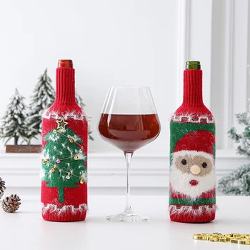 Božič Vina, Steklenico Kritje za Ustvarjalno Dekorativni Steklenico Vina Puloverji Obleko