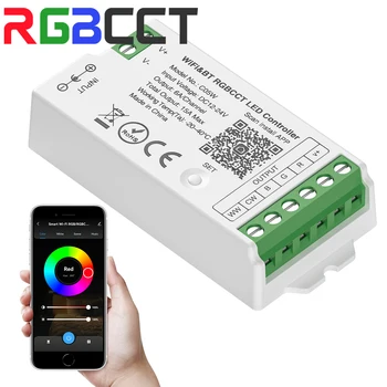 DC12V 24V Tuya WiFi Alexa googlova Domača stran Bluetooth Telefonski Smart LED Krmilnik SCT RGB RGBW Dimmer Luči LED Trakovi IOS Android 2.4 G