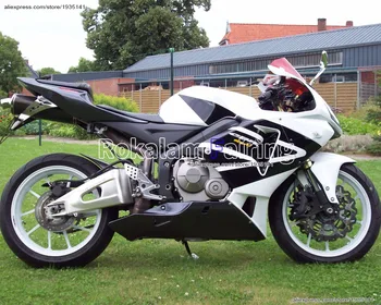 Športni Motocikel Oklep Za Honda F5 CBR 600RR 2005 2006 CBR600RR 05 06 Bela Črna ABS Body Kit (brizganje)