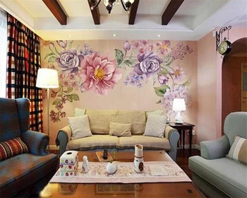 beibehang Prilagoditi novi, moderni sivke wisteria cvet 3d stereo cvet poročni sobo v ozadju de papel parede ozadje