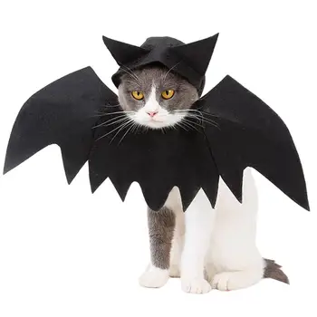 Halloween Pet Oblačila, Oblačila Za Pse Črna Smešno Lahek Bat Wing Nastavljiv Mačka Oblačila Edinstveno Pet Kostum Za Festivale