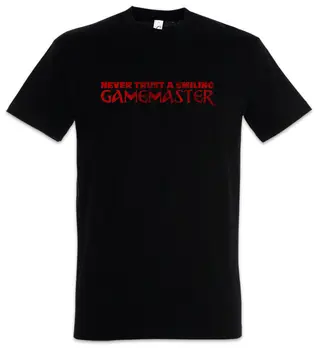 Nikoli ne Zaupaj Nasmejani Gamemaster T Shirt Pero, Papir Zabavno Geek Nerd RPG LARP