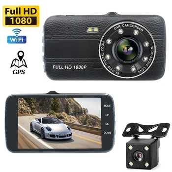 Dash Cam WiFi Full HD 1080P Avto DVR Vozila Fotoaparat, Video Snemalnik Night Vision Dashcam Black Box GPS Avto Dodatki Registrar